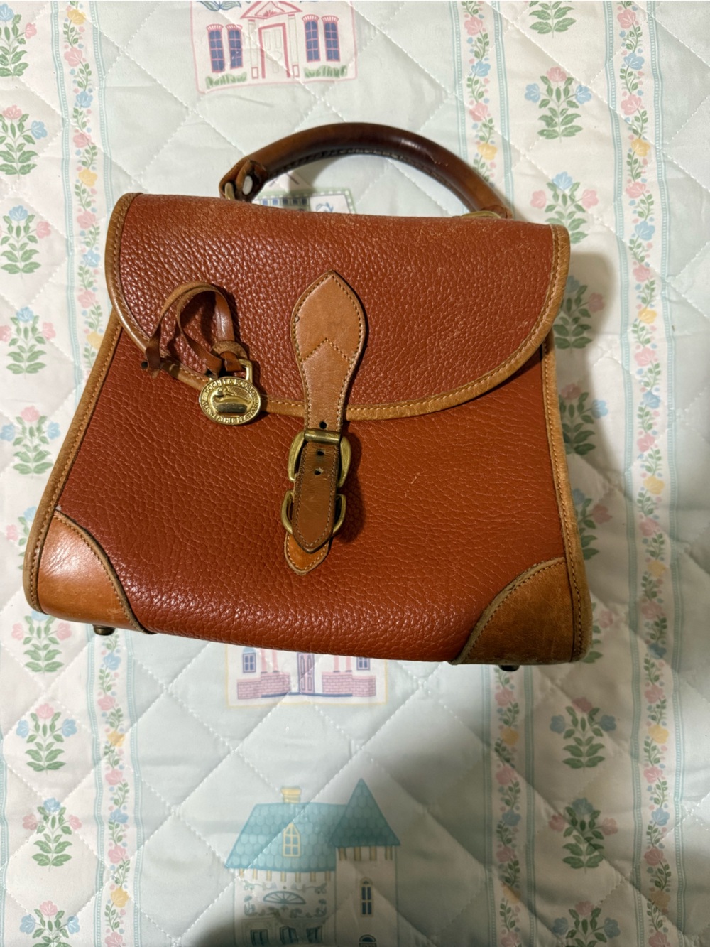Dooney & Bourke Chestnut Brown Leather Top-Handle Satchel